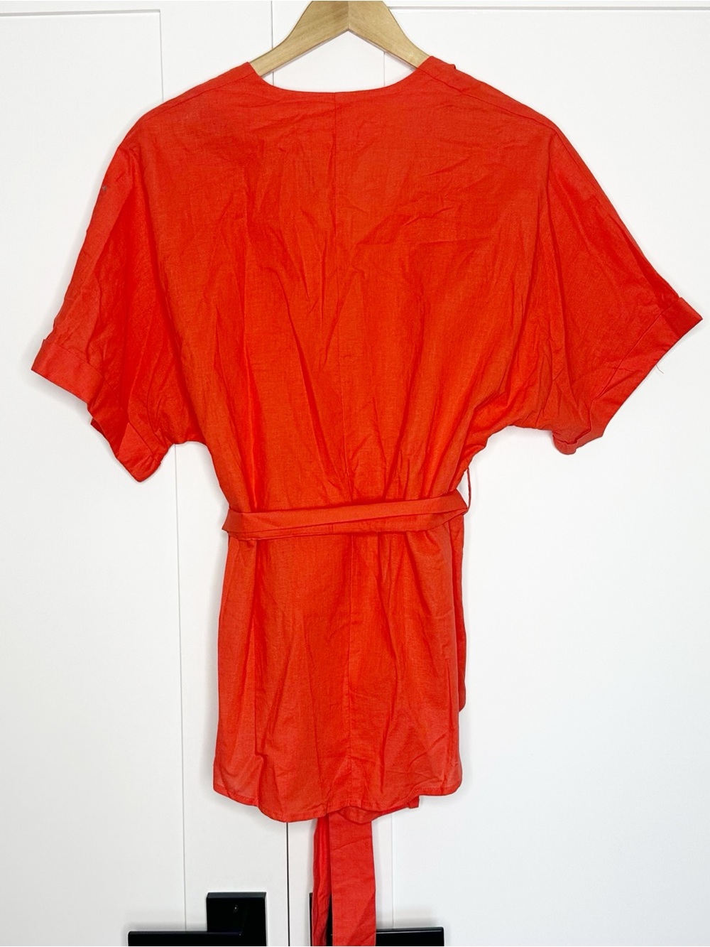 Commense Two Pants Set XS Cotton Linen orange Oversized Boho NEW resort summer - Picture 8 of 16
